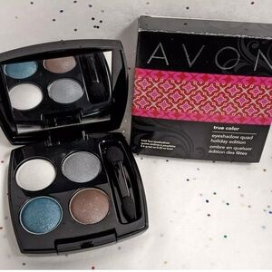 Avon True Color Eyeshadow Quad - Blue, Silver, Brown
